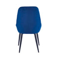 Porthos Home Set of 2 Fern Dining Chairs - Velvet Upholstery with Steel Legs