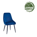 Porthos Home Set of 2 Fern Dining Chairs - Velvet Upholstery with Steel Legs