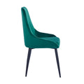 Porthos Home Set of 2 Fern Dining Chairs - Velvet Upholstery with Steel Legs