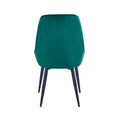 Porthos Home Set of 2 Fern Dining Chairs - Velvet Upholstery with Steel Legs