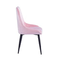 Porthos Home Set of 2 Fern Dining Chairs - Velvet Upholstery with Steel Legs