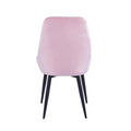 Porthos Home Set of 2 Fern Dining Chairs - Velvet Upholstery with Steel Legs
