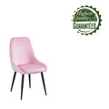 Porthos Home Set of 2 Fern Dining Chairs - Velvet Upholstery with Steel Legs