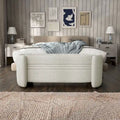 Denhour Contemporary Boucle Storage Bench - DH BASIC Pressice for Bedroom and Entryway