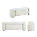 Denhour Contemporary Boucle Storage Bench - DH BASIC Pressice for Bedroom and Entryway