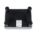 Adeco Rectangular Small Ottoman - Button Tufted Linen Foot Stool