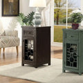 Emma 18-Inch Transitional Solid Wood Side Table with 1 Drawer by Furniture of America