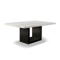 Transitional Light Grey 7-Piece Marble Top Dining Set - Cots Collection by Furniture of America