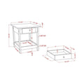 Denhour DH BASIC 4-Piece Open-Shelf Coffee Table Set with Drawer in Transitional Rubberwood