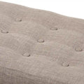 Baxton Studio Mid-Century Button-Tufted Fabric Bench