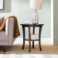 Leick Home Round Side Table Featuring a Convenient Shelf