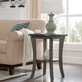 Leick Home Round Side Table Featuring a Convenient Shelf