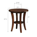 Leick Home Round Side Table Featuring a Convenient Shelf