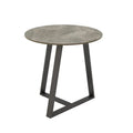 iNSPIRE Q Modern Jurmala Glossy Sintered Stone Tables with Grey Metal Base