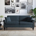 Upholstered Loveseat with Rolled Arms and 73 Nailhead Trim