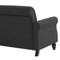 Upholstered Loveseat with Rolled Arms and 73 Nailhead Trim