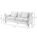 Upholstered Loveseat with Rolled Arms and 73 Nailhead Trim