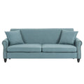 Upholstered Loveseat with Rolled Arms and 73 Nailhead Trim