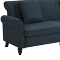 Upholstered Loveseat with Rolled Arms and 73 Nailhead Trim