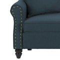 Upholstered Loveseat with Rolled Arms and 73 Nailhead Trim