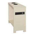 Compact Charging Side Table - Nightstand with Storage, Dual Power Outlets & USB Ports
