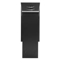 Compact Charging Side Table - Nightstand with Storage, Dual Power Outlets & USB Ports