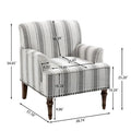 Contemporary Striped Armchairs
