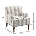 Contemporary Striped Armchairs