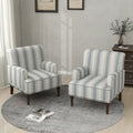 Contemporary Striped Armchairs