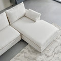 Chaise-Style L-Shaped Linen Sectional Sofa