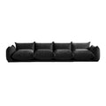 U-Shaped Chenille Fabric Sectional Sofa for 4 with 2 Matching Ottomans