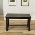 Roundhill Furniture Leviton 5-Piece Counter Height Dining Set in Antique Black Wood Finish