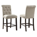 Roundhill Furniture Leviton 5-Piece Counter Height Dining Set in Antique Black Wood Finish