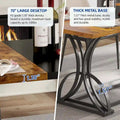 Moasis Farmhouse Rectangular Dining Table in Wood and Metal - Seats 6 to 8