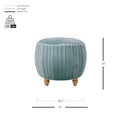 Small Round Velvet Ottoman by Helena