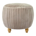 Small Round Velvet Ottoman by Helena