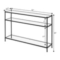 Royal Crest 3-Tier Glass Console Table by Convenience Concepts