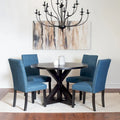 Roundhill Furniture Mytzi 5-Piece Dining Set: Cross-Buck Table with 4 Elegant Chairs