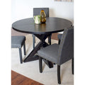 Roundhill Furniture Mytzi 5-Piece Dining Set: Cross-Buck Table with 4 Elegant Chairs