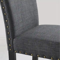 Round Dining Table Set with 4 Upholstered Chairs and Pedestal Base