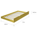 Furniture of America Pice Modern Twin Solid Wood Trundle Bed
