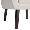 HUIMO Fabric Accent Chair and Ottoman Set - Available in Grey, Beige, Blue, and Dark Teal