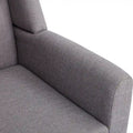 HUIMO Fabric Accent Chair and Ottoman Set - Available in Grey, Beige, Blue, and Dark Teal
