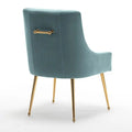 SEYNAR Set of 4 Modern Glam Boucle Velvet Dining or Vanity Chairs with Rear Handle