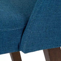 2-Piece Space-Saving Dining Chair Set with Walnut Frame and Linen Upholstery - Available in Multiple Colors