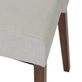 2-Piece Space-Saving Dining Chair Set with Walnut Frame and Linen Upholstery - Available in Multiple Colors