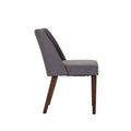 2-Piece Space-Saving Dining Chair Set with Walnut Frame and Linen Upholstery - Available in Multiple Colors