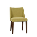 2-Piece Space-Saving Dining Chair Set with Walnut Frame and Linen Upholstery - Available in Multiple Colors