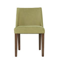 2-Piece Space-Saving Dining Chair Set with Walnut Frame and Linen Upholstery - Available in Multiple Colors