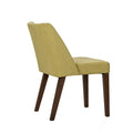 2-Piece Space-Saving Dining Chair Set with Walnut Frame and Linen Upholstery - Available in Multiple Colors